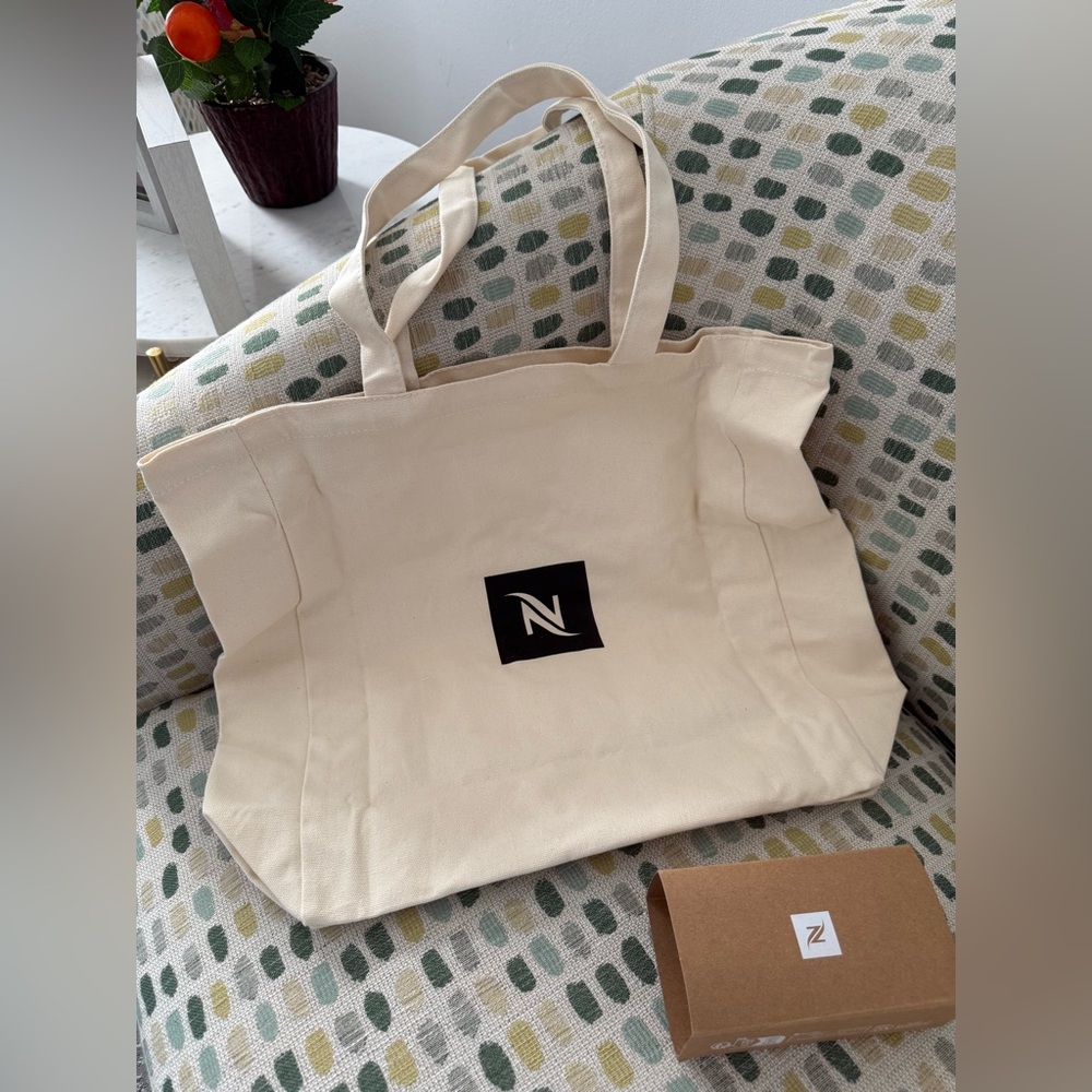 Cream Canvas Tote Bag